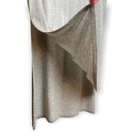 Z  Supply Grey Round Neck High Low Tee Shirt Dress - Picture 5 of 9